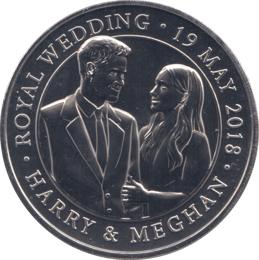 2018 FIVE POUNDS HARRY AND MEGHAN ROYAL WEDDING - WORLD COINS - Cambridgeshire Coins