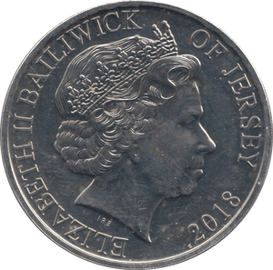2018 FIVE POUNDS JERSEY F379 - WORLD COINS - Cambridgeshire Coins