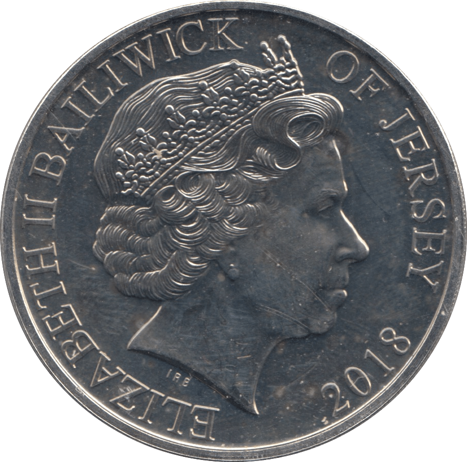 2018 FIVE POUNDS JERSEY F379 - WORLD COINS - Cambridgeshire Coins