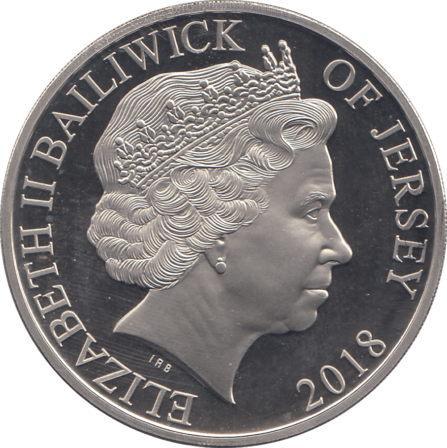 2018 FIVE POUNDS JERSEY ( PROOF ) - WORLD COINS - Cambridgeshire Coins