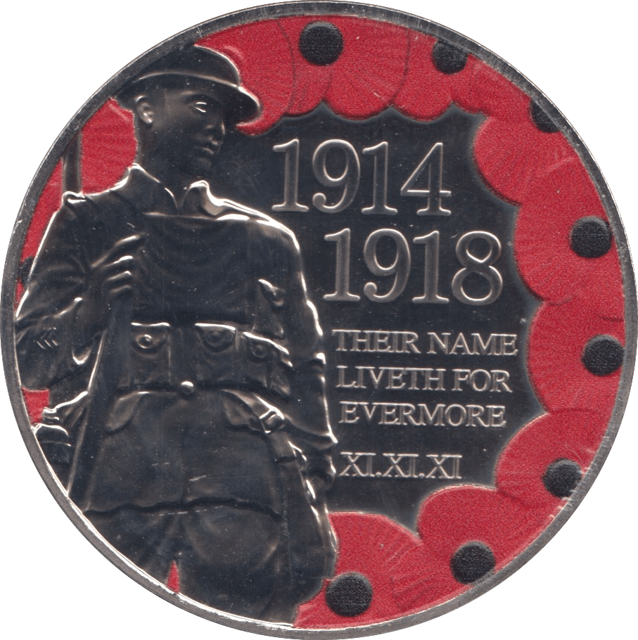 2018 FIVE POUNDS THEIR NAME LIVETH FOR EVERMORE - WORLD COINS - Cambridgeshire Coins
