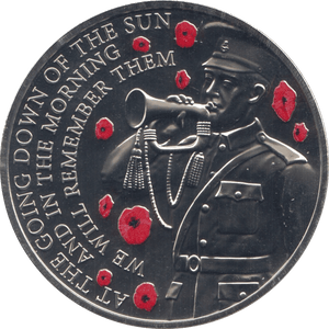 2018 FIVE POUNDS WE WILL REMEMBER - WORLD COINS - Cambridgeshire Coins