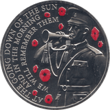 2018 FIVE POUNDS WE WILL REMEMBER - WORLD COINS - Cambridgeshire Coins