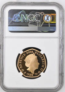 2018 GOLD 50P THE SNOWMAN 40TH ANNIVERSARY PF 70 ULTRA CAMEO ( TOP POP ) - NGC GOLD 50P - Cambridgeshire Coins