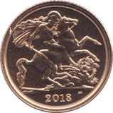 2018 GOLD HALF SOVEREIGN ( BU ) - Half Sovereign - Cambridgeshire Coins