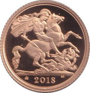 2018 GOLD HALF SOVEREIGN ( PROOF ) - HALF SOVEREIGN - Cambridgeshire Coins