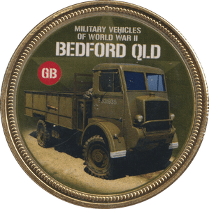 2018 GOLD PLATED MEDAL MILITARY VEHICLES BEDFORD QLD - WORLD COINS - Cambridgeshire Coins