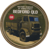 2018 GOLD PLATED MEDAL MILITARY VEHICLES BEDFORD QLD - WORLD COINS - Cambridgeshire Coins