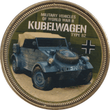 2018 GOLD PLATED MEDAL MILITARY VEHICLES KUBELWAGEN - WORLD COINS - Cambridgeshire Coins
