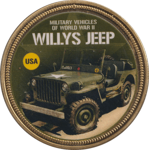 2018 GOLD PLATED MEDAL MILITARY VEHICLES WILLYS JEEP - WORLD COINS - Cambridgeshire Coins