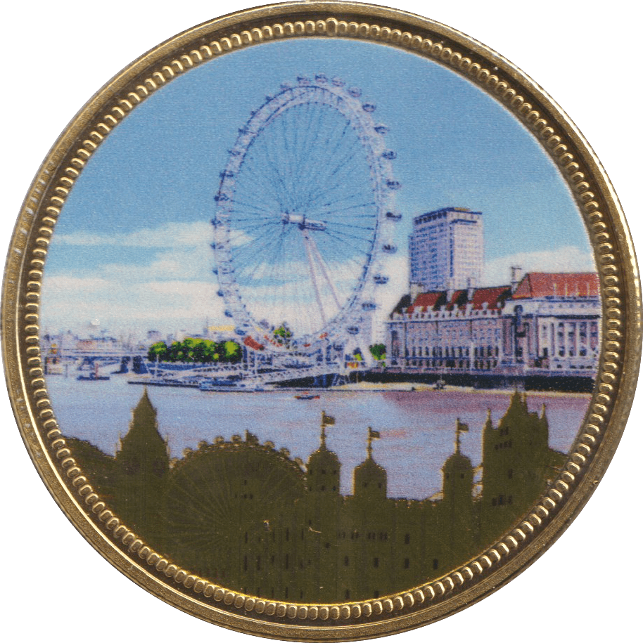 2018 GOLD PLATED MEDAL UK LANDMARKS 3 - WORLD COINS - Cambridgeshire Coins
