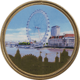 2018 GOLD PLATED MEDAL UK LANDMARKS 3 - WORLD COINS - Cambridgeshire Coins