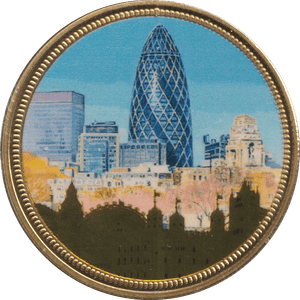 2018 GOLD PLATED MEDAL UK LANDMARKS 4 - WORLD COINS - Cambridgeshire Coins
