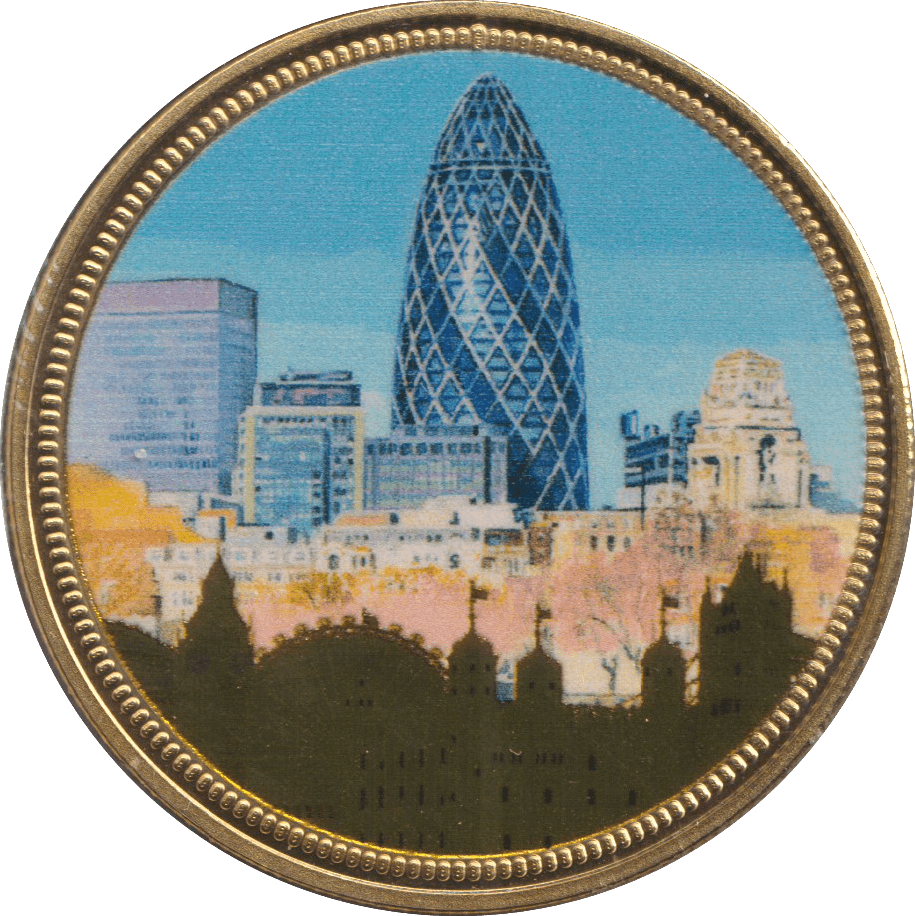 2018 GOLD PLATED MEDAL UK LANDMARKS 4 - WORLD COINS - Cambridgeshire Coins