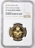 2018 GOLD PROOF £2 RAF CENTENARY BADGE PF70 ULTRA CAMEO - NGC GOLD £2 - Cambridgeshire Coins