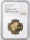 2018 GOLD PROOF £2 RAF CENTENARY SEA KING PF70 ULTRA CAMEO - NGC GOLD £2 - Cambridgeshire Coins