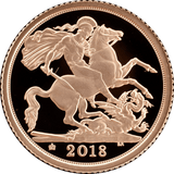 2018 GOLD PROOF HALF SOVEREIGN BOXED - GOLD PROOF HALF SOVEREIGNS - Cambridgeshire Coins