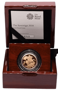 2018 GOLD PROOF SOVEREIGN BOXED - GOLD PROOF SOVEREIGNS - Cambridgeshire Coins