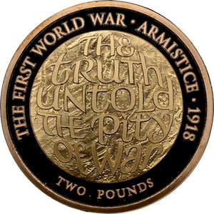 2018 GOLD PROOF TWO POUNDS WWI ARMISTICE 100TH ANNIVERSARY (NGC) PF69 ULTRA CAMEO - NGC GOLD COINS - Cambridgeshire Coins