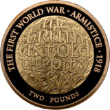 2018 GOLD PROOF TWO POUNDS WWI ARMISTICE 100TH ANNIVERSARY (NGC) PF69 ULTRA CAMEO - NGC GOLD COINS - Cambridgeshire Coins