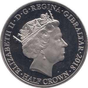 2018 HALFCROWN GIBRALTAR F164 - WORLD COINS - Cambridgeshire Coins