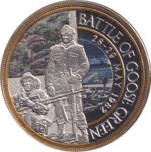 2018 HISTORIC BATTLES OF OUR TIME - BATTLE OF GOOSE GREEN - WORLD COINS - Cambridgeshire Coins