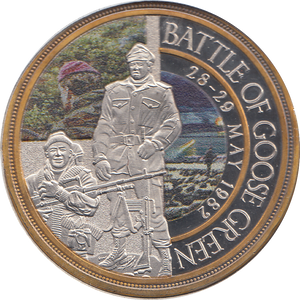 2018 HISTORIC BATTLES OF OUR TIME - BATTLE OF GOOSE GREEN - WORLD COINS - Cambridgeshire Coins