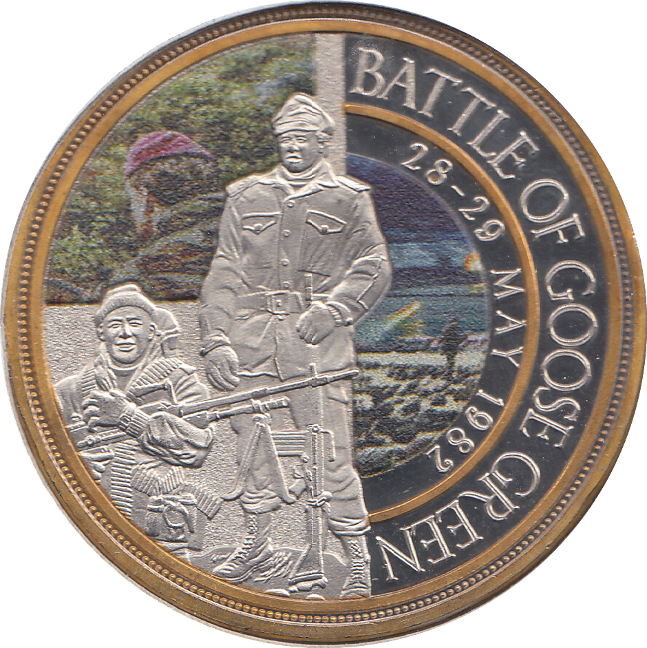 2018 HISTORIC BATTLES OF OUR TIME - BATTLE OF GOOSE GREEN - WORLD COINS - Cambridgeshire Coins