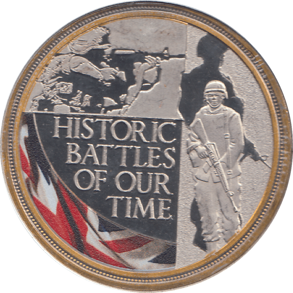 2018 HISTORIC BATTLES OF OUR TIME - BATTLE OF GOOSE GREEN - WORLD COINS - Cambridgeshire Coins