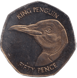 2018 KING PENGUIN 50P FALKLAND ISLANDS - 50p BU - Cambridgeshire Coins