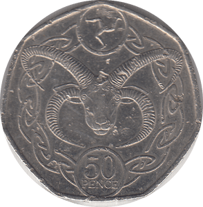 2018 LONG HORN RAM 50P - WORLD COINS - Cambridgeshire Coins