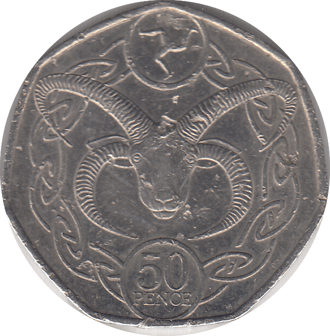 2018 LONG HORN RAM 50P - WORLD COINS - Cambridgeshire Coins