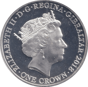 2018 ONE CROWN GIBRALTAR WE WILL REMEMBER THEM 2 - WORLD COINS - Cambridgeshire Coins