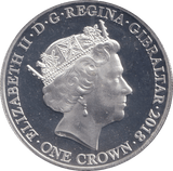 2018 ONE CROWN GIBRALTAR WE WILL REMEMBER THEM 5 - WORLD COINS - Cambridgeshire Coins