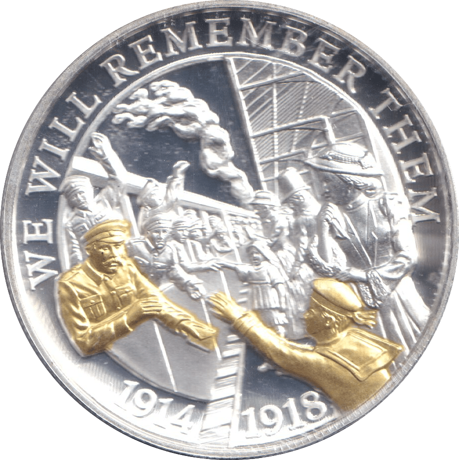 2018 ONE CROWN GIBRALTAR WE WILL REMEMBER THEM 6 - WORLD COINS - Cambridgeshire Coins