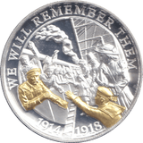 2018 ONE CROWN GIBRALTAR WE WILL REMEMBER THEM 6 - WORLD COINS - Cambridgeshire Coins