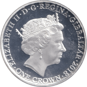 2018 ONE CROWN GIBRALTAR WE WILL REMEMBER THEM 6 - WORLD COINS - Cambridgeshire Coins