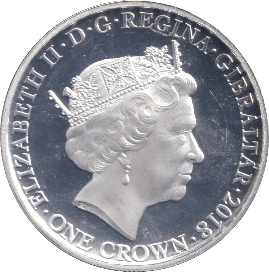 2018 ONE CROWN GIBRALTAR WE WILL REMEMBER THEM 6 - WORLD COINS - Cambridgeshire Coins