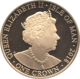 2018 ONE CROWN ISLE OF MAN - WORLD COINS - Cambridgeshire Coins