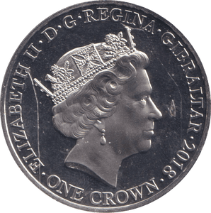 2018 ONE CROWN LEST WE FORGET GIBRALTAR - WORLD COINS - Cambridgeshire Coins
