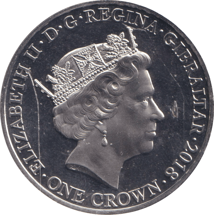 2018 ONE CROWN LEST WE FORGET GIBRALTAR - WORLD COINS - Cambridgeshire Coins