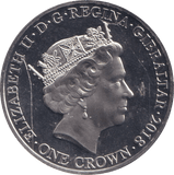 2018 ONE CROWN LEST WE FORGET GIBRALTAR - WORLD COINS - Cambridgeshire Coins