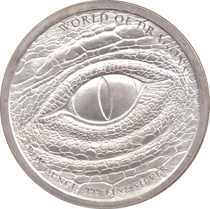 2018 ONE TROY OUNCE 999.0 SILVER PROOF WORLD OF DRAGONS BULLION - SILVER 1 oz COINS - Cambridgeshire Coins