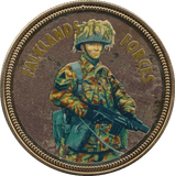 2018 PROOF CARAT CARAT GOLD PLATED COMMEMORATIVE MILITARY ROYAL MARINE - WORLD COINS - Cambridgeshire Coins