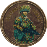 2018 PROOF CARAT GOLD PLATED COMMEMORATIVE FALKLANDS FORCES - GOLD COMMEMORATIVE - Cambridgeshire Coins