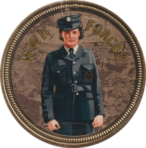 2018 PROOF CARAT GOLD PLATED COMMEMORATIVE WWII FORCES - WORLD COINS - Cambridgeshire Coins