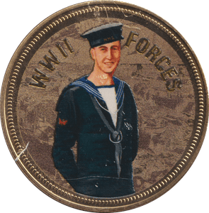 2018 PROOF CARAT GOLD PLATED COMMEMORATIVE WWII FORCES - WORLD COINS - Cambridgeshire Coins