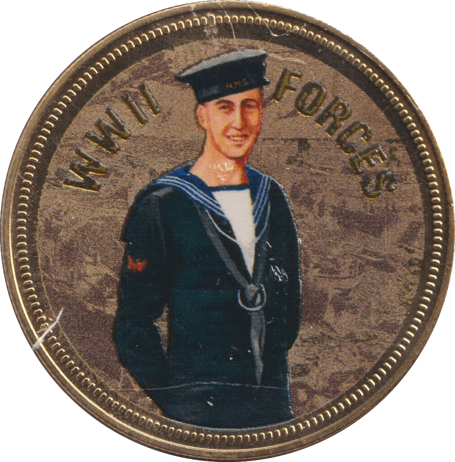 2018 PROOF CARAT GOLD PLATED COMMEMORATIVE WWII FORCES - WORLD COINS - Cambridgeshire Coins