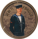 2018 PROOF CARAT GOLD PLATED COMMEMORATIVE WWII FORCES - WORLD COINS - Cambridgeshire Coins