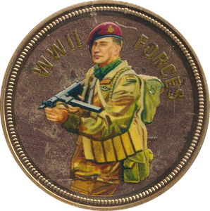 2018 PROOF CARAT GOLD PLATED COMMEMORATIVE WWII FORCES - WORLD COINS - Cambridgeshire Coins